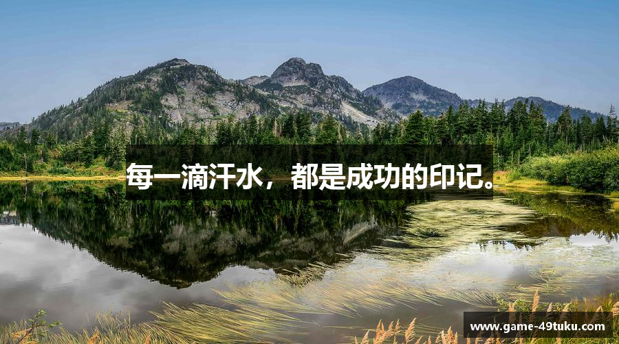 每一滴汗水，都是成功的印记。